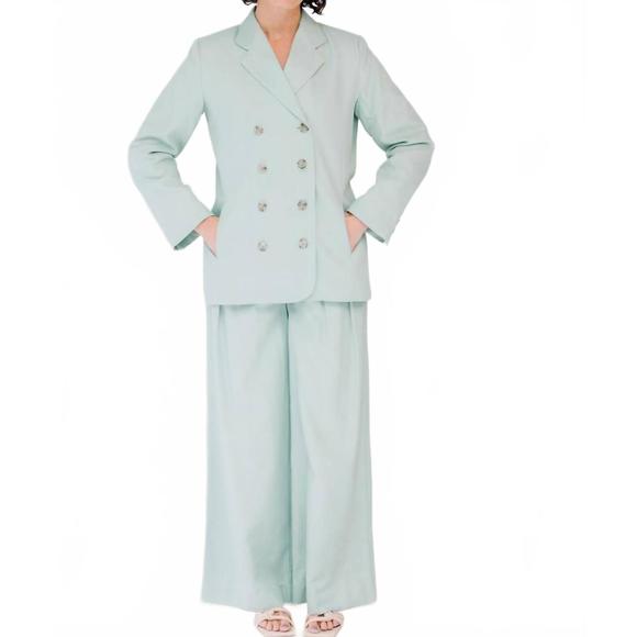 NEW CHRISTY LYNN freya blazer in light teal